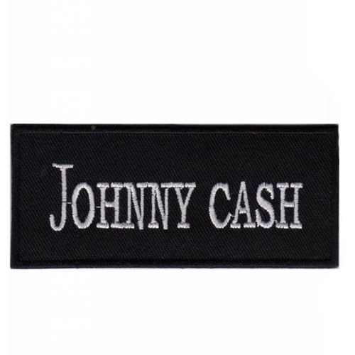 Johnny Cash Logo Woven Iron On Embroidered Patch Tweet