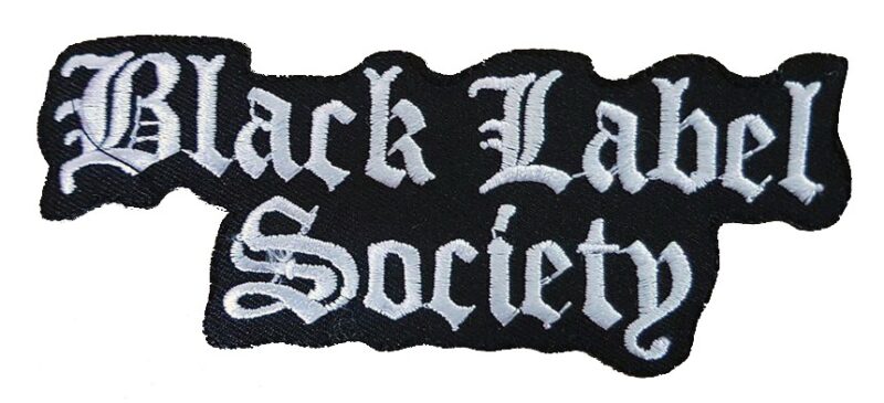 Black Label Society White Logo Woven Iron On Embroidered Patch
