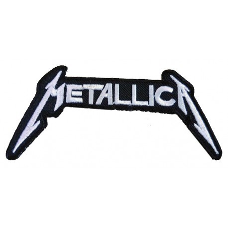 Metallica White Logo Woven Iron On Embroidered Patch
