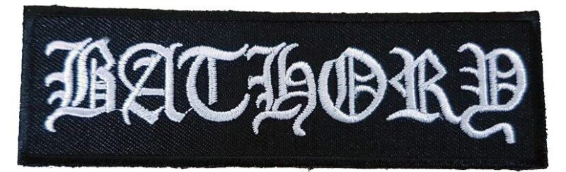 Bathory Logo Woven Iron On Embroidered Patch
