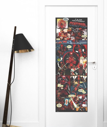 Deadpool Panels Door Poster