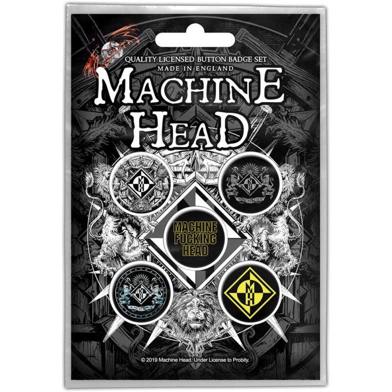 Σετ Κονκάρδες Machine Head Crest Button Badge Pack