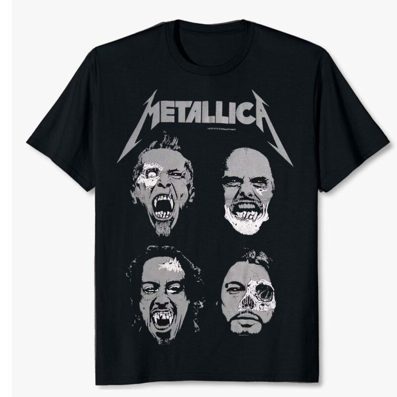 Μπλούζα Metallica Black Album Faces T-Shirt Black