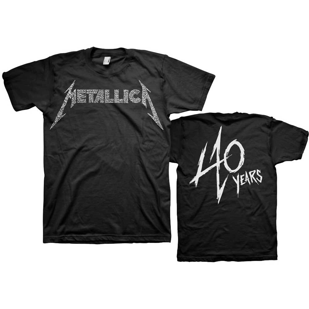 Μπλούζα Metallica 40th Anniversary Songs Logo T-Shirt Black