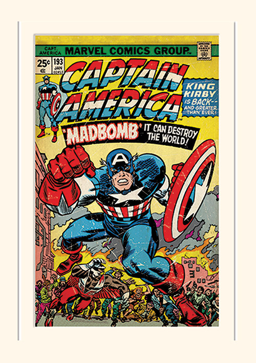 Αφίσα-Γκραβούρα Captain America Madbomb Mounted Print 30x40 LMP11019P 22587