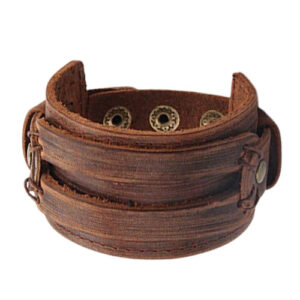 Δερμάτινο Βραχιόλι Cuff Leather Bracelet Brown