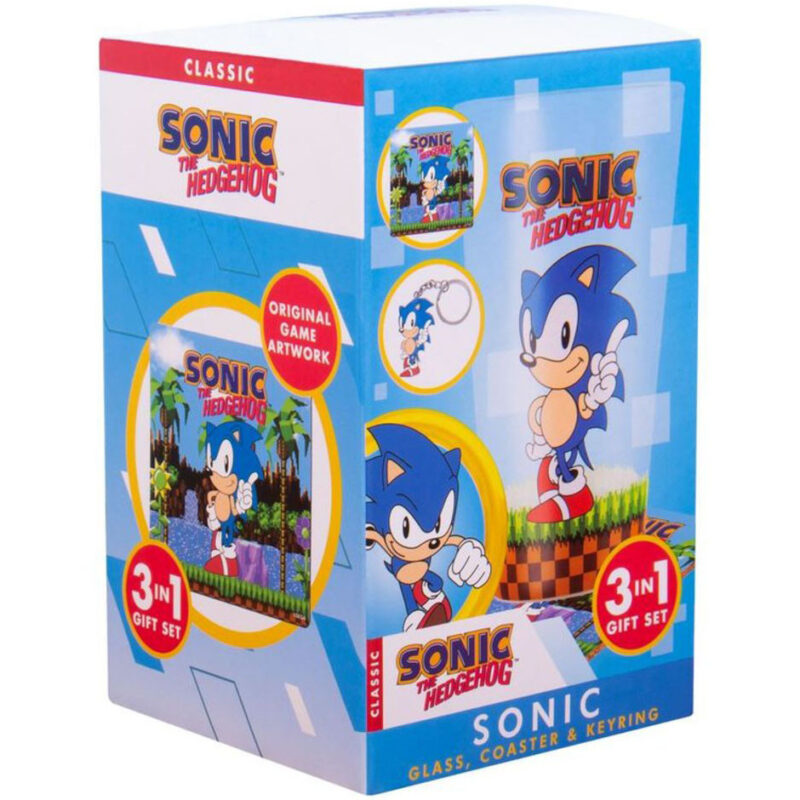 Σετ Δώρου Sonic The Hedgehog Glass,Coaster,Keyring Set