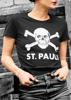 Γυναικεία Μπλούζα FC St.Pauli Skull And Crossbones Ladies T-Shirt Black