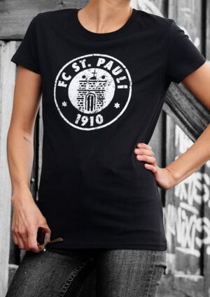 Γυναικεία Μπλούζα FC St.Pauli White Logo Ladies T-Shirt Black