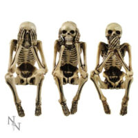Διακοσμητικό Three Wise Skeletons Figurines 10cm Polyresin