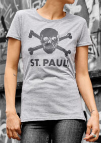 Γυναικεία Μπλούζα FC St.Pauli Skull And Crossbones Ladies T-Shirt Grey