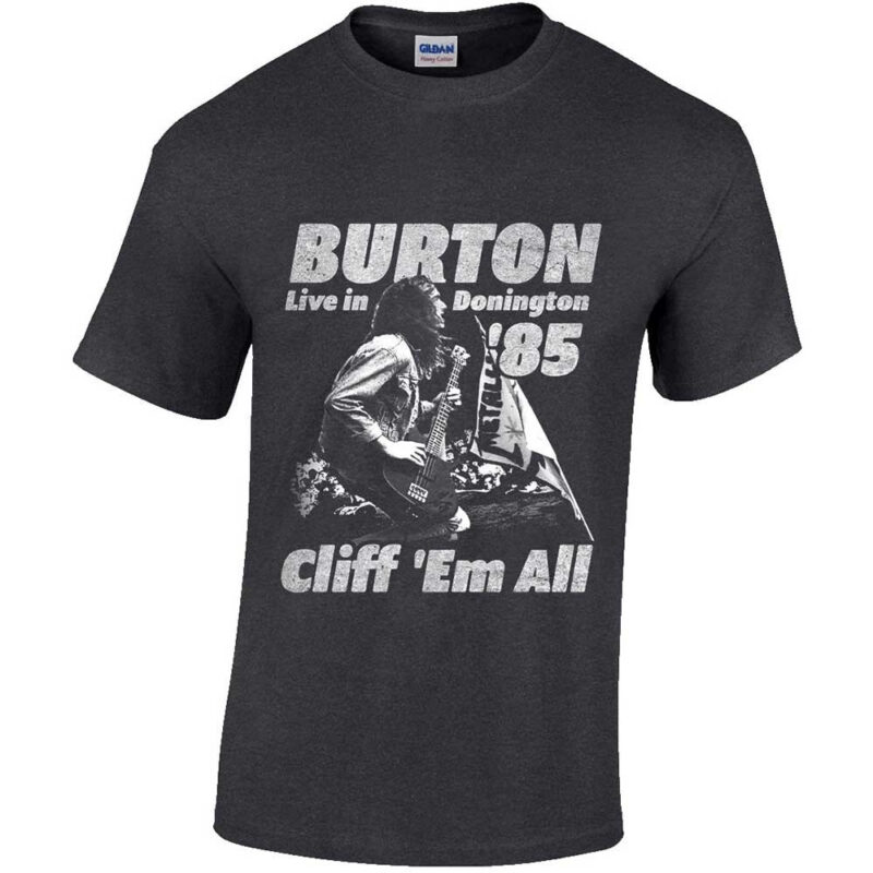 Μπλούζα Metallica Cliff Burton Flag Retro T-Shirt Grey