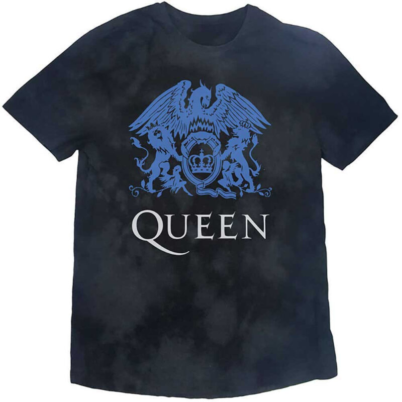 Queen Blue Crest Dip Dye Kids T-Shirt Black